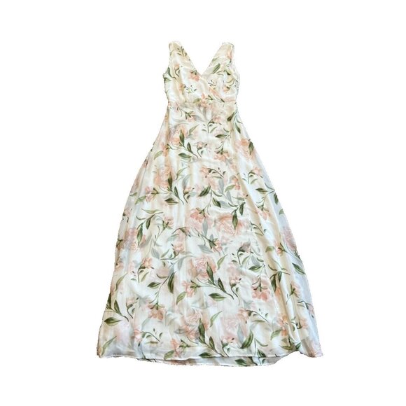 Lulu's Romantic Possibilities White Floral Print Maxi Dress Size Small - Picture 3 of 10